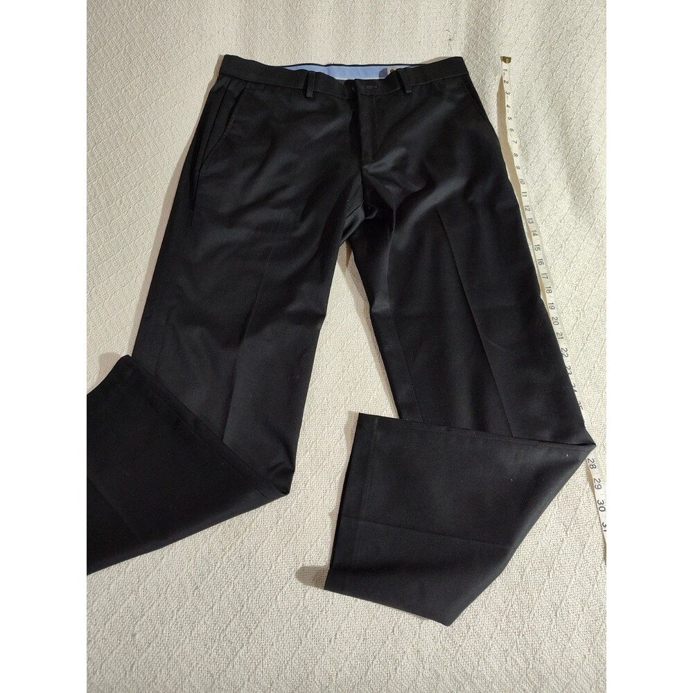 Hagar Black Straight Fit Premium No Iron Khaki Dress Pants For Men